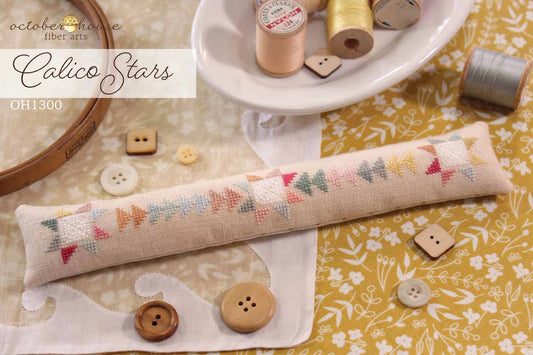 PREORDER October House Fiber Arts CALICO STARS Cross Stitch Pattern Nashville Market