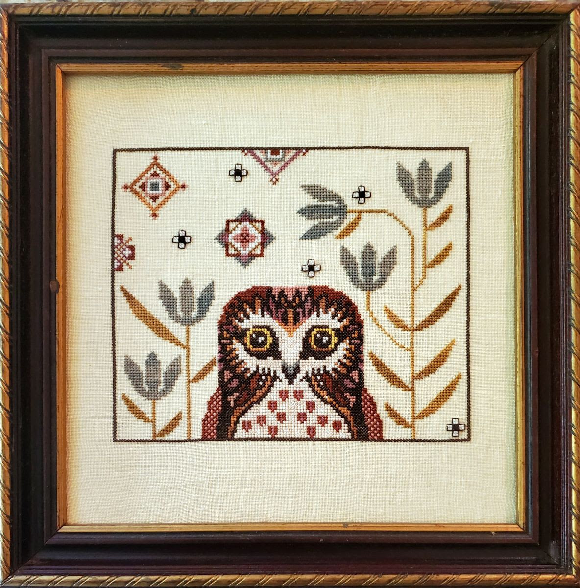 Oona Owl Cross Stitch Pattern Physical Copy Artsy Housewife