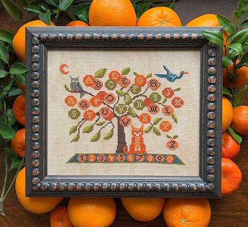 Orange Tree Sampler Cross Stitch Pattern by Carriage House Samplings