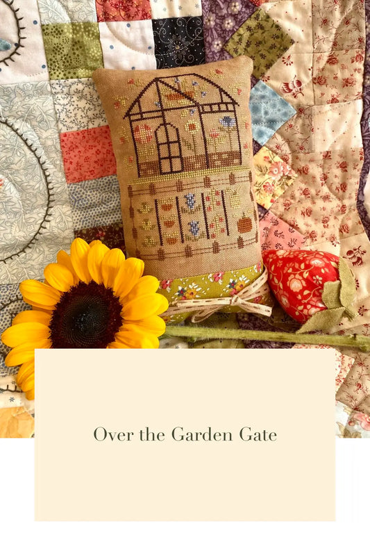 PREORDER Blueberry Ridge OVER THE GARDEN GATE Cross Stitch Pattern