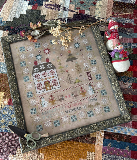 PREORDER Pansy Patch ENCHANTED WINTER SAMPLER Cross Stitch Pattern Nashville Market