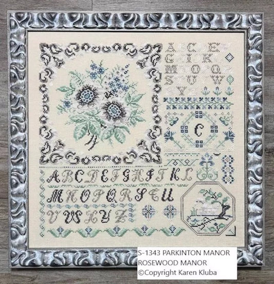 Parkington Manor Sampler Cross Stitch Pattern by Rosewood Manor Nashville Market