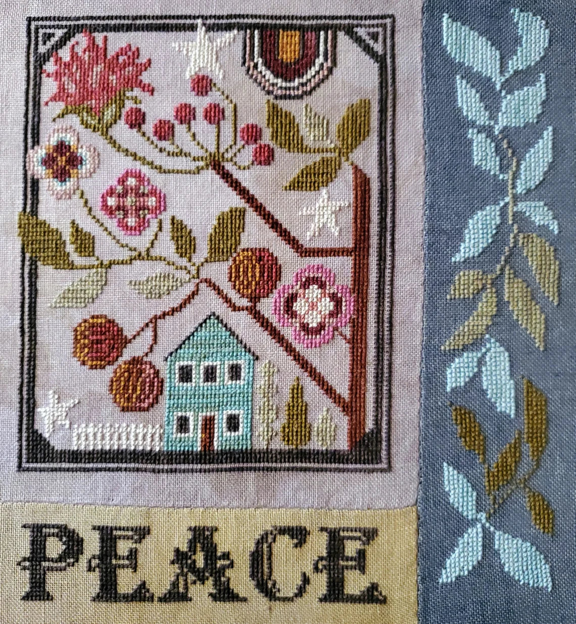 Peace Cross Stitch Pattern Physical Copy Artsy Housewife