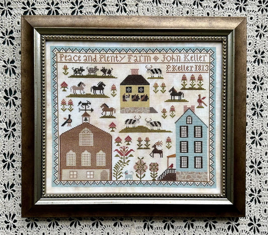 Peace & Plenty Farm Cross Stitch Pattern by Kathy Barrick