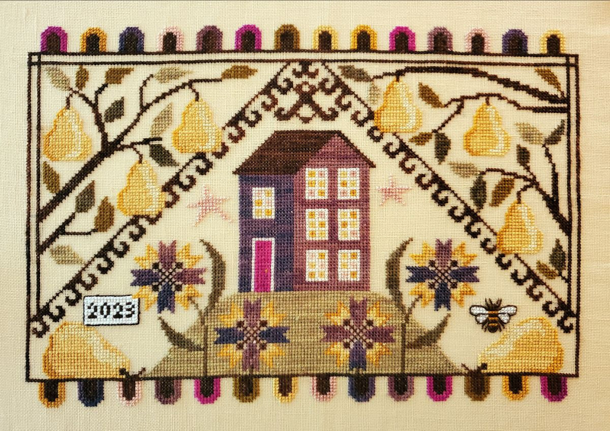 Pear Hill Cross Stitch Pattern Physical Copy Artsy Housewife