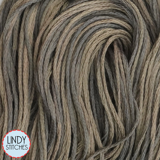 Pelican Gray Weeks Dye Works Floss Hand Dyed Cotton Skein 1302