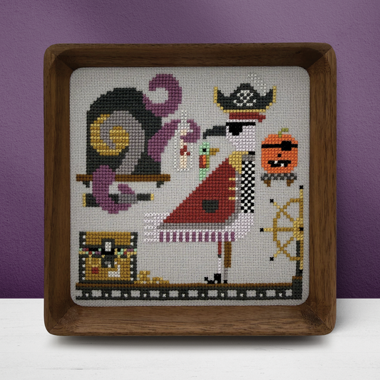 PREORDER Boomerang Stitches PERCY Trick or Tweet Cross Stitch Pattern Nashville Market