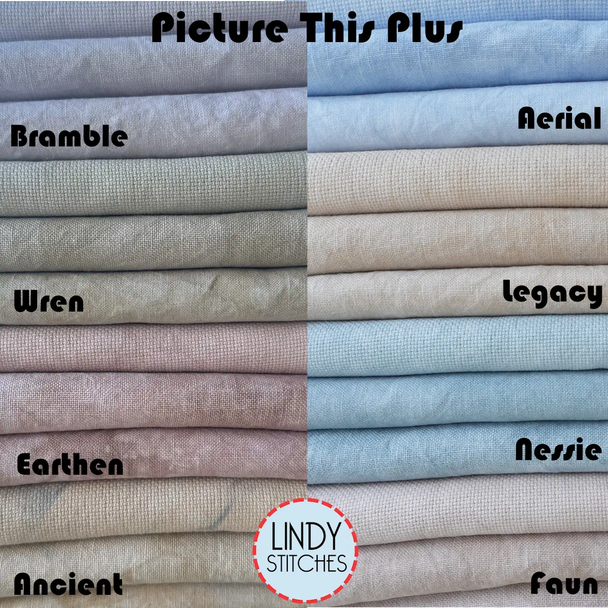 18 count Picture This Plus Bramble Aida Hand Dyed Fabric