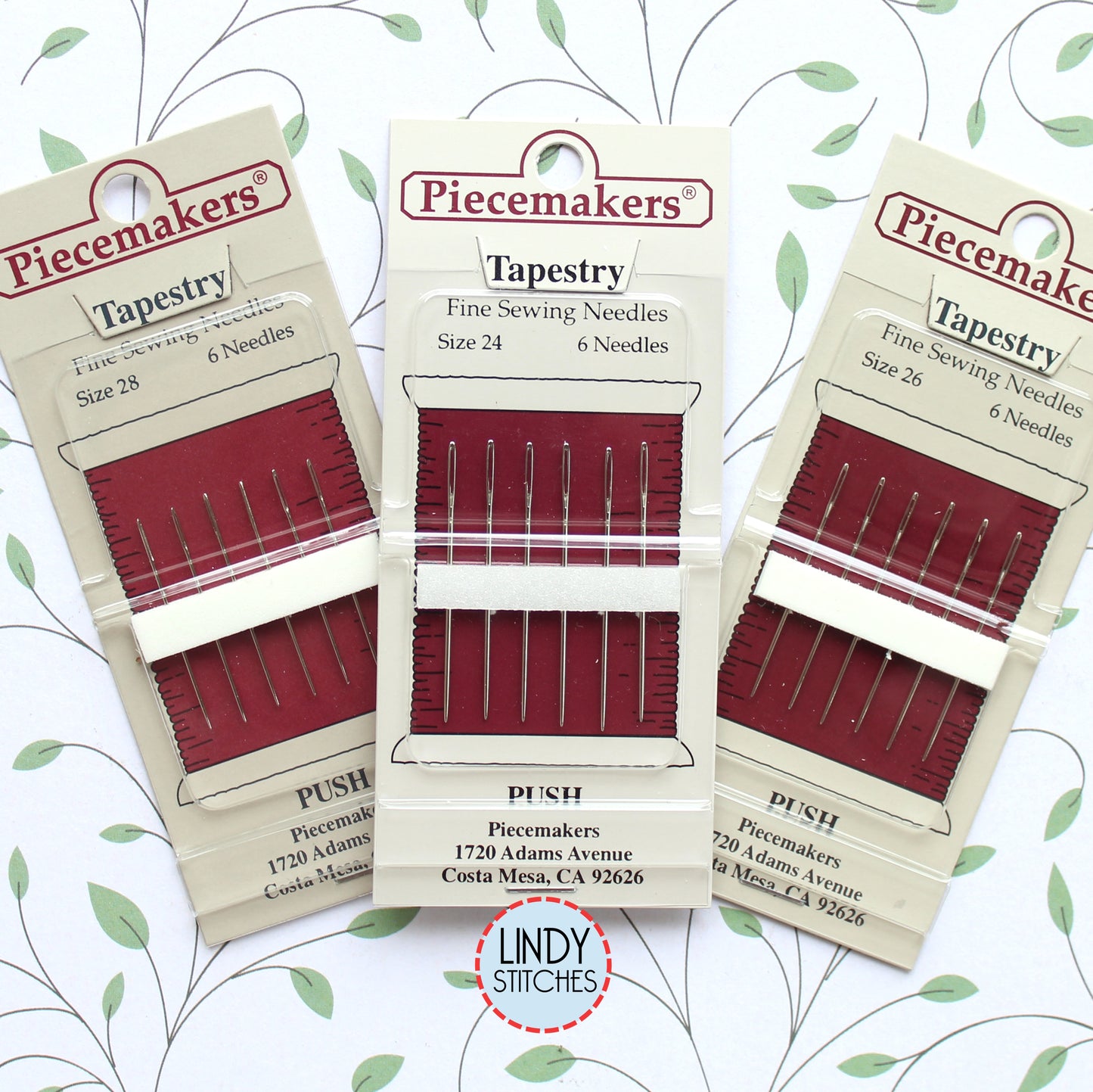 Piecemakers Tapestry Needles Size 24 26 28 for Cross Stitch