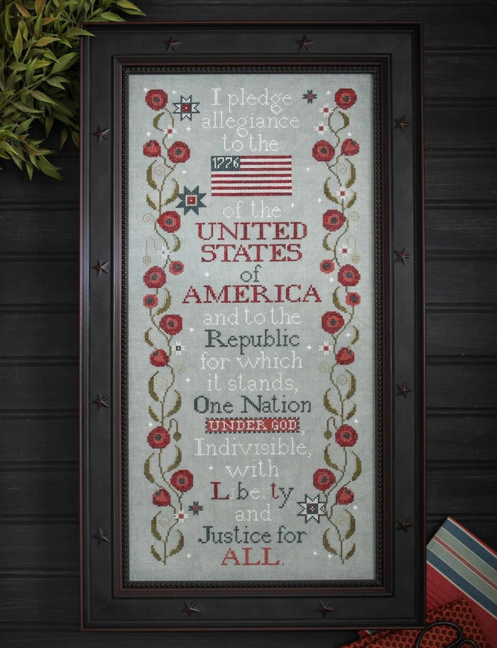 Plum Street Sampler THE PLEDGE OF ALLEGIANCE Cross Stitch Pattern