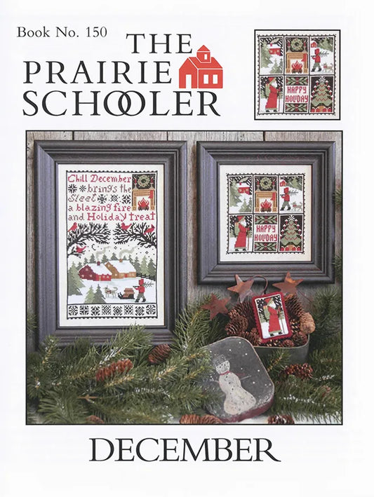 December The Prairie Schooler Cross Stitch Pattern #150 Physical Copy