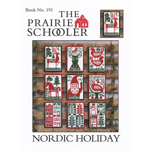 Nordic Holiday The Prairie Schooler Cross Stitch Pattern #191 Physical Copy