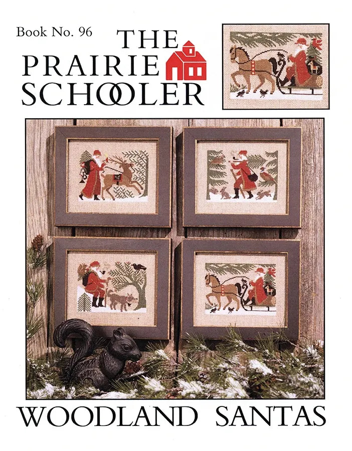 Woodland Santas The Prairie Schooler Cross Stitch Pattern #96 Physical Copy