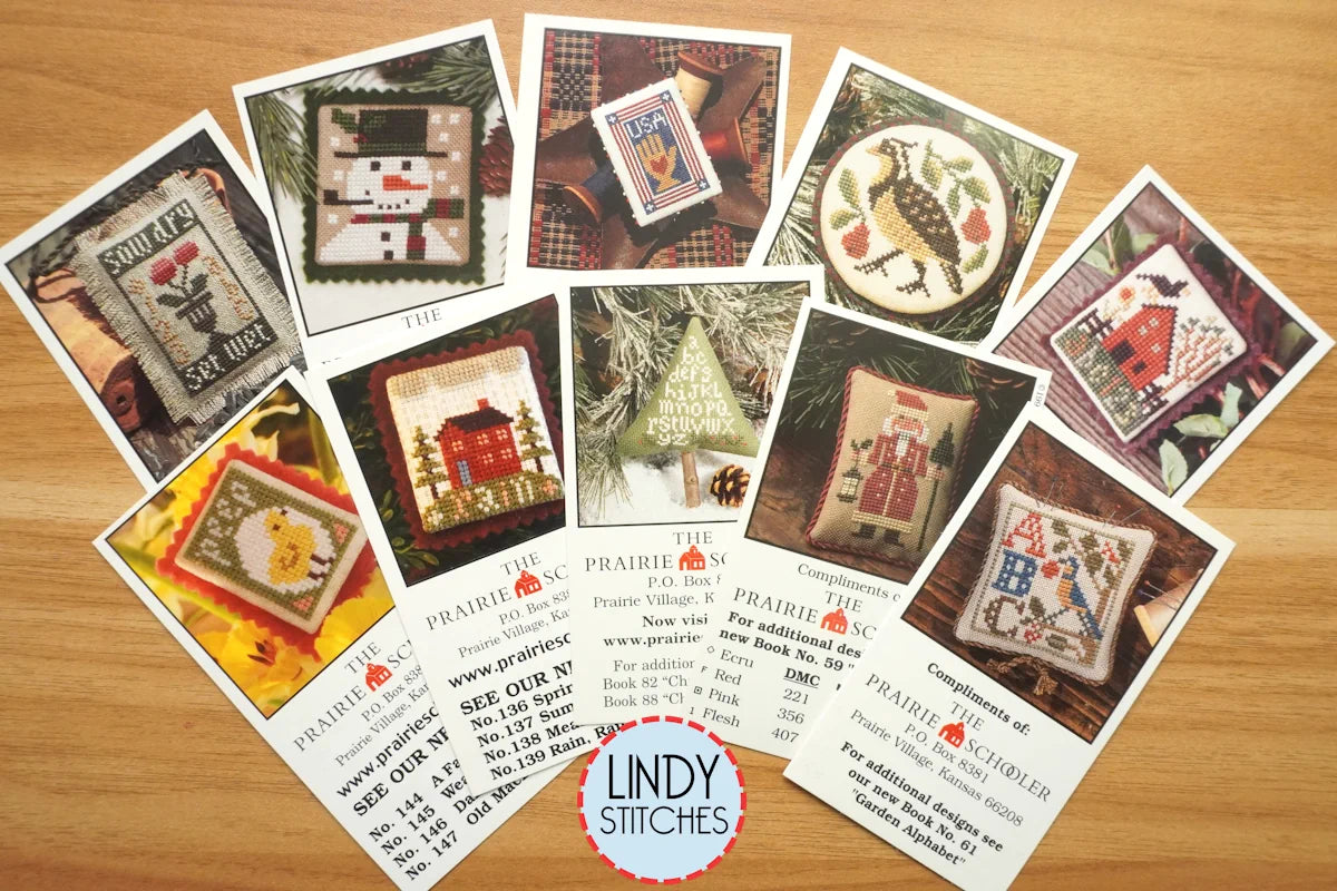 Mini Card Set C (Garden Samplers) Cross Stitch Pattern by The Prairie Schooler