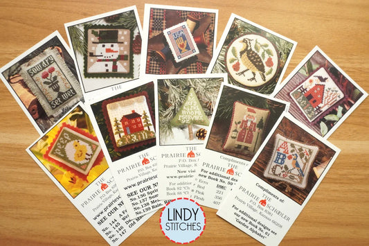 Mini Card Set C (Garden Samplers) Cross Stitch Pattern by The Prairie Schooler
