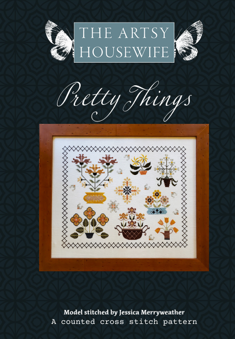 Pretty Things Cross Stitch Pattern by the Artsy Housewife Nashville Market
