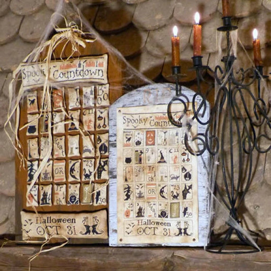 Spooky Countdown Cross Stitch Pattern Pattern by Primitive Hare