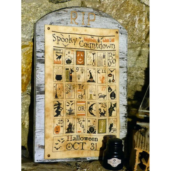 Spooky Countdown Cross Stitch Pattern Pattern by Primitive Hare