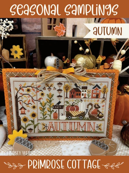 COMING SOON Seasonal Samplings Autumn Cross Stitch Pattern by Primrose Cottage