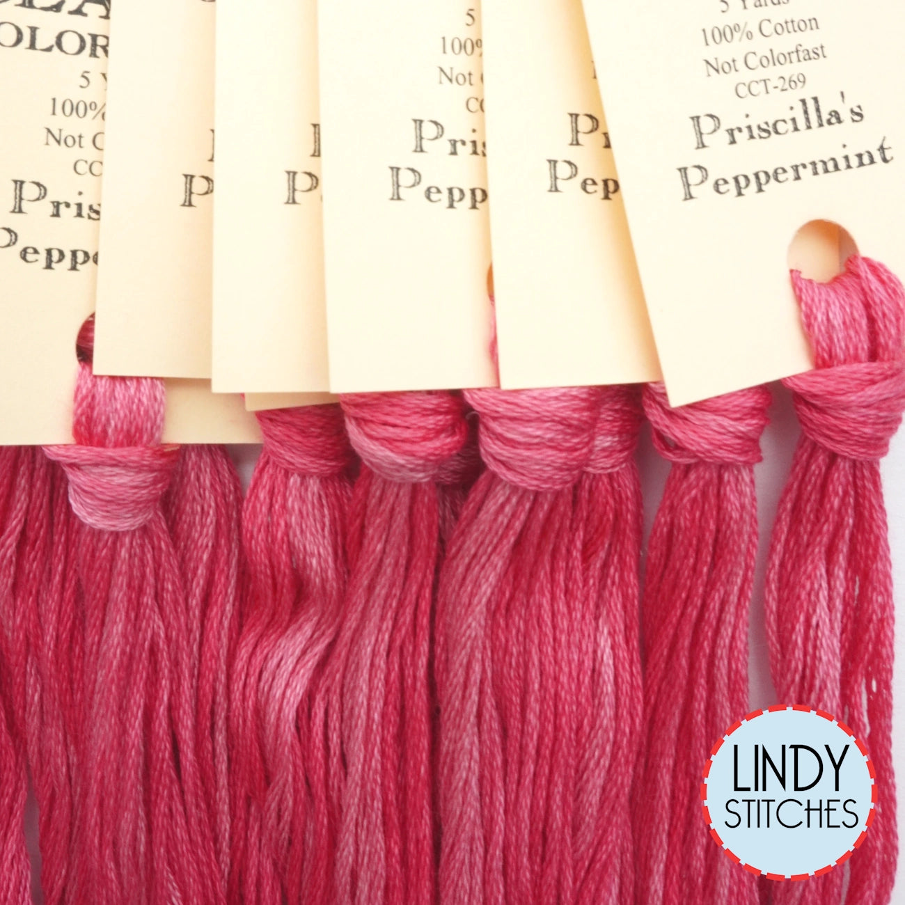 Priscilla's Peppermint Classic Colorworks Floss Hand Dyed Cotton Skein