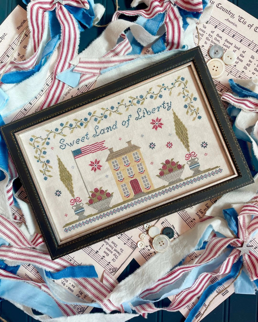 PREORDER Proper Stitcher LIBERTY Cross Stitch Pattern Nashville Market