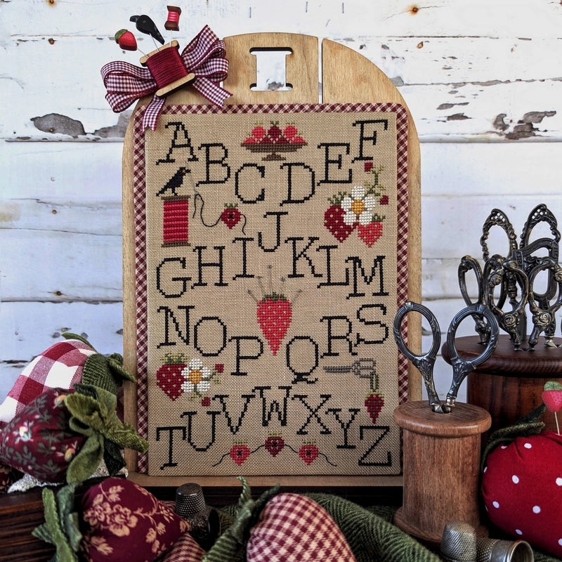 Puntini Puntini STRAWBERRY ALPHABET SAMPLER Cross Stitch Pattern Nashville Market