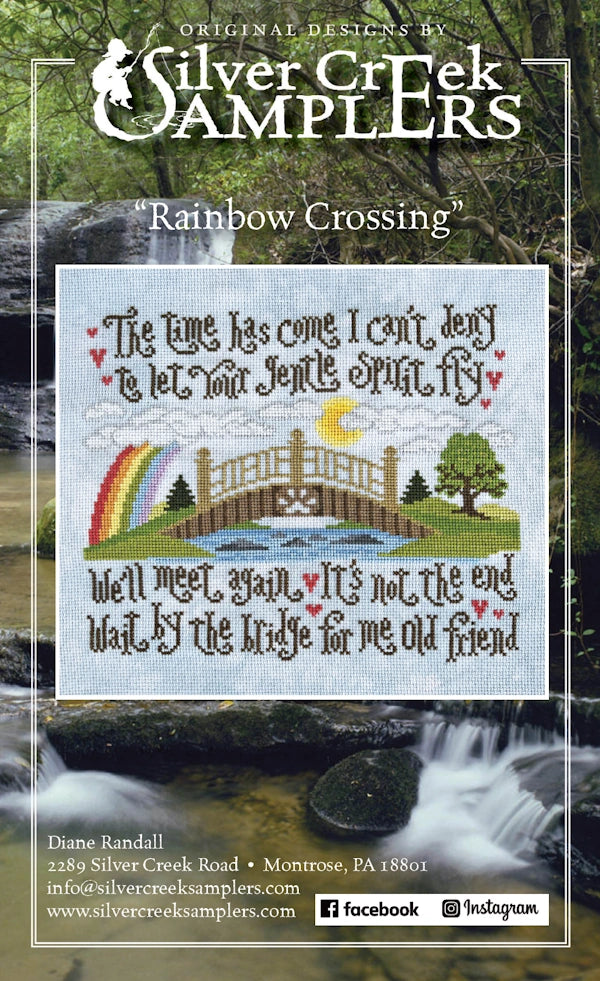 Rainbow Crossing Cross Stitch Pattern by Silver Creek Samplers PHYSICAL copy