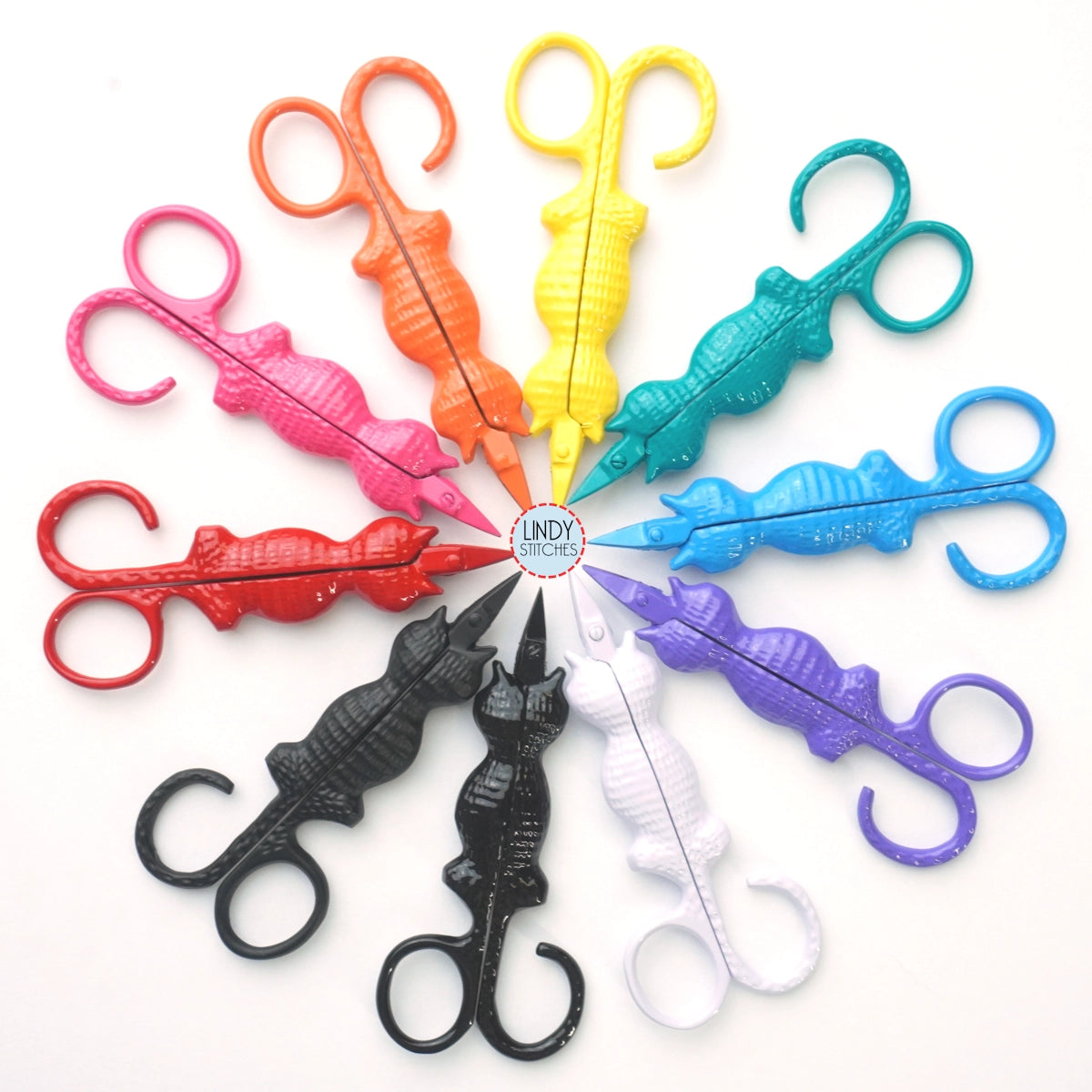 Cat Snips Rainbow Embroidery Scissors by Kelmscott Designs