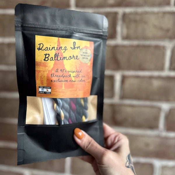 Raining in Baltimore a Lindy Stitches and Pirate + Robin Collaboration