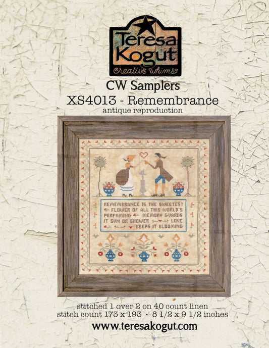 Remembrance by Teresa Kogut Cross Stitch Pattern Physical Copy