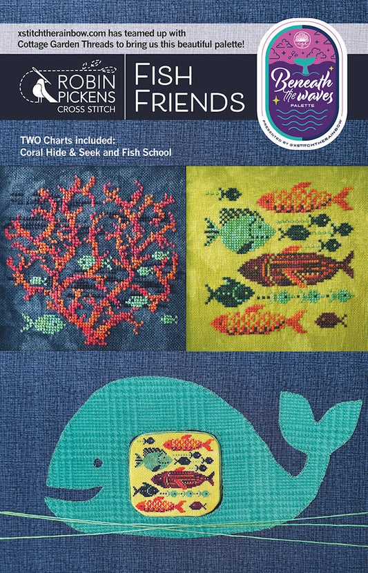 PREORDER Robin Pickens FISH FRIENDS Cross Stitch Pattern Nashville Market
