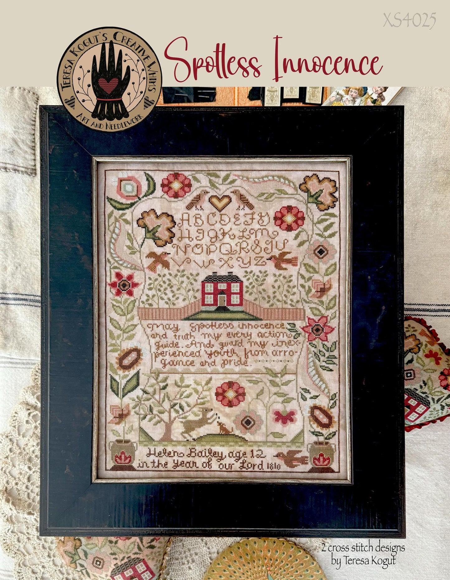 PREORDER Teresa Kogut SPOTLESS INNOCENCE 2 DESIGNS Cross Stitch Pattern Nashville Market