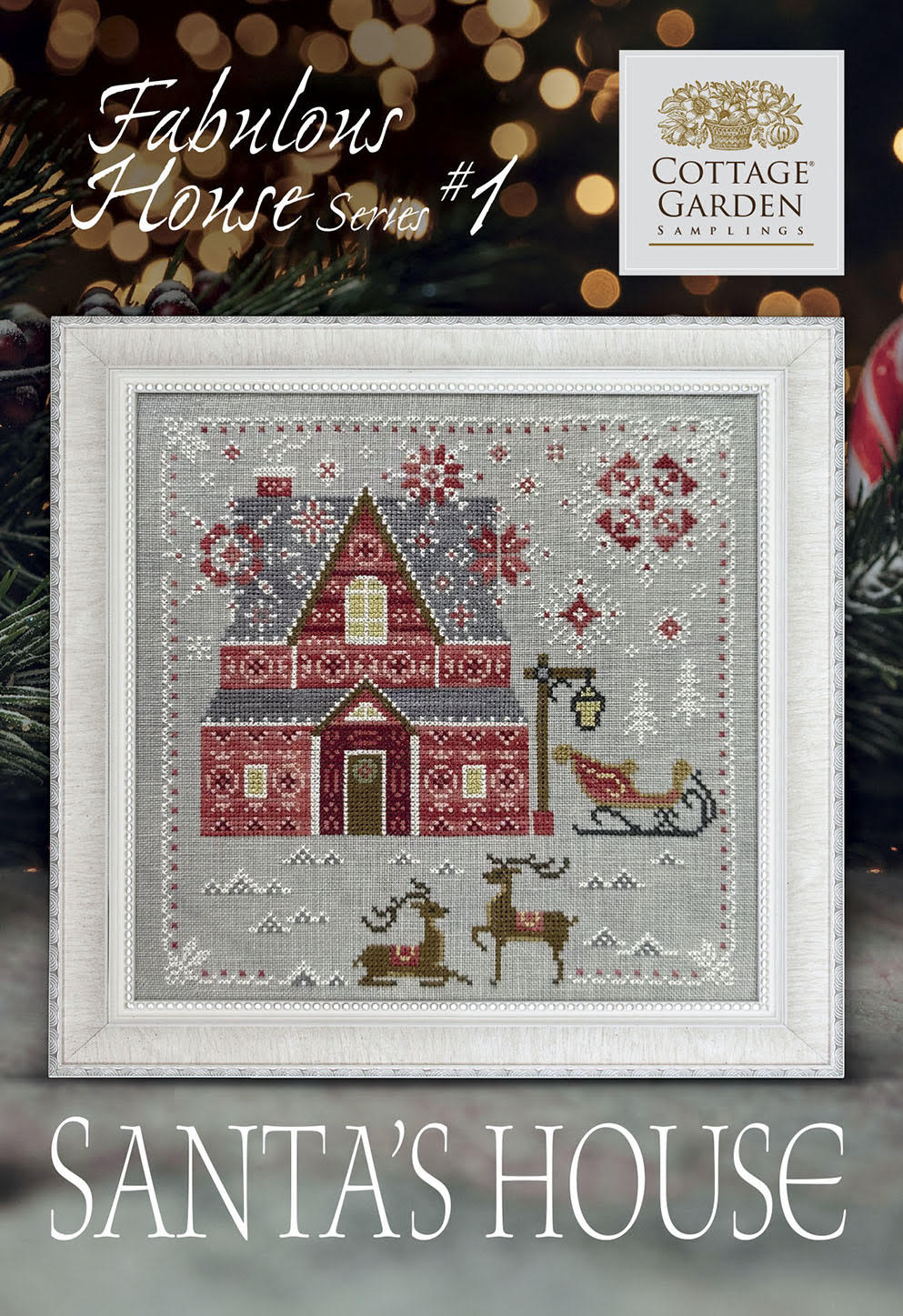 Fabulous House #1 Santa's House by Cottage Garden Samplings Cross Stitch Pattern PHYSICAL copy
