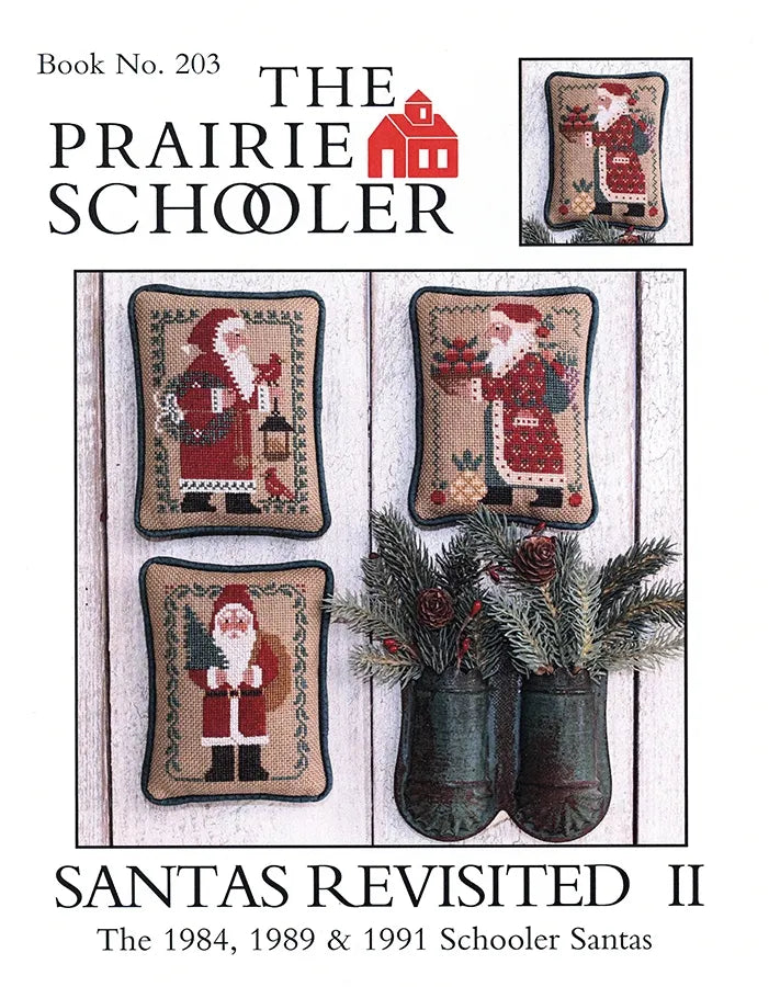 Santas Revisited II The Prairie Schooler Cross Stitch Pattern #203 Physical Copy