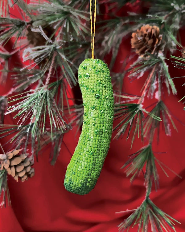 PREORDER Satsuma Street CHRISTMAS PICKLE KIT Cross Stitch Pattern Nashville Market