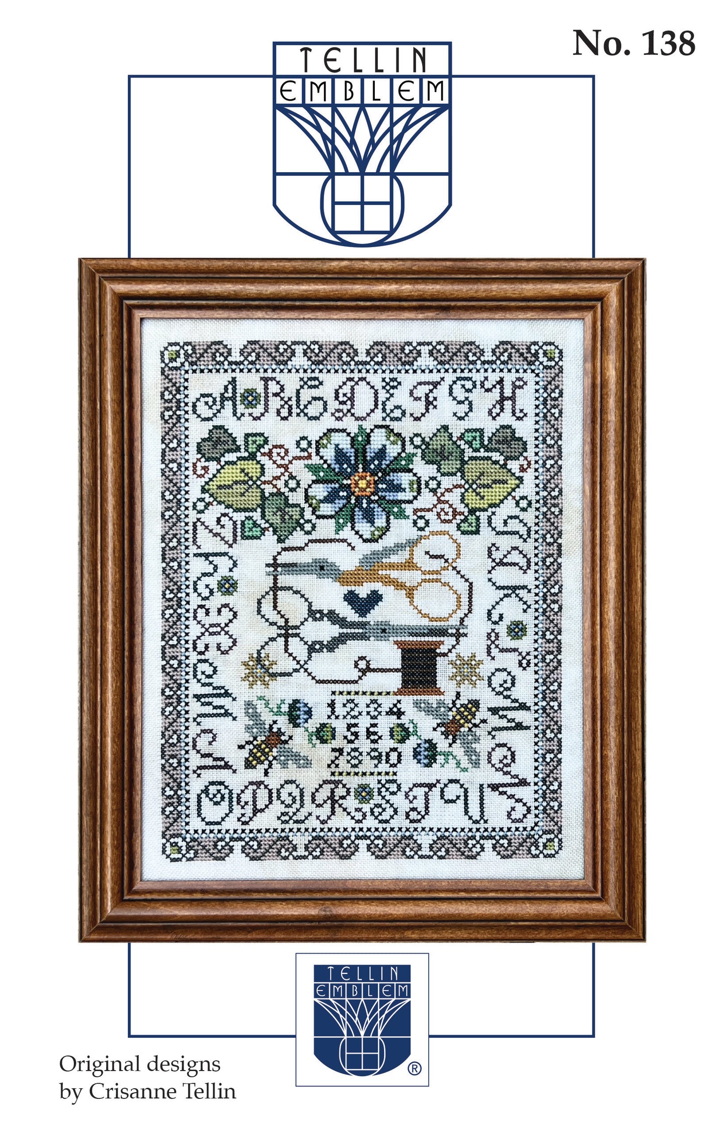 Scissor Sampler 2 Cross Stitch Pattern by Tellin Emblem Physical Copy