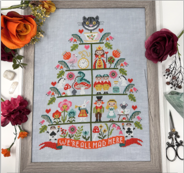 Alice in Wonderland Tree Cross Stitch Pattern by Tiny Modernist