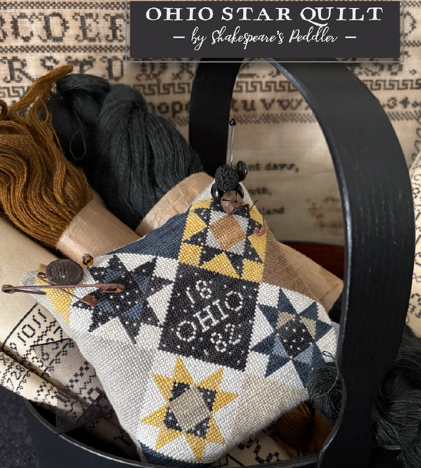 Shakespeare's Peddler OHIO STAR QUILT Cross Stitch Pattern