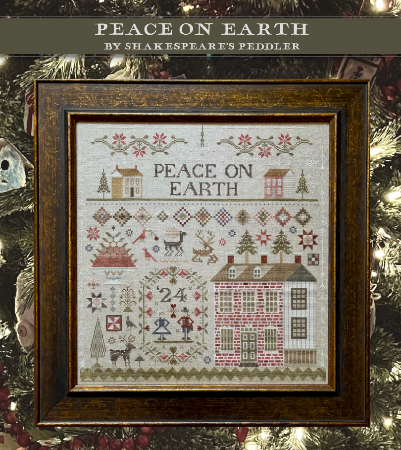 Shakespeare's Peddler PEACE ON EARTH Cross Stitch Pattern