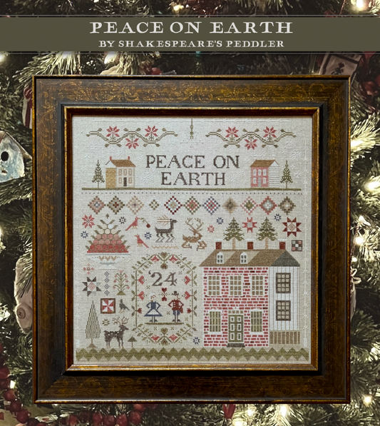 PREORDER Shakespeare's Peddler PEACE ON EARTH Cross Stitch Pattern Nashville Market