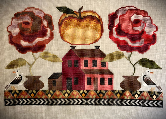 PREORDER Seagulls Love Peaches The Artsy Housewife Cross Stitch Pattern