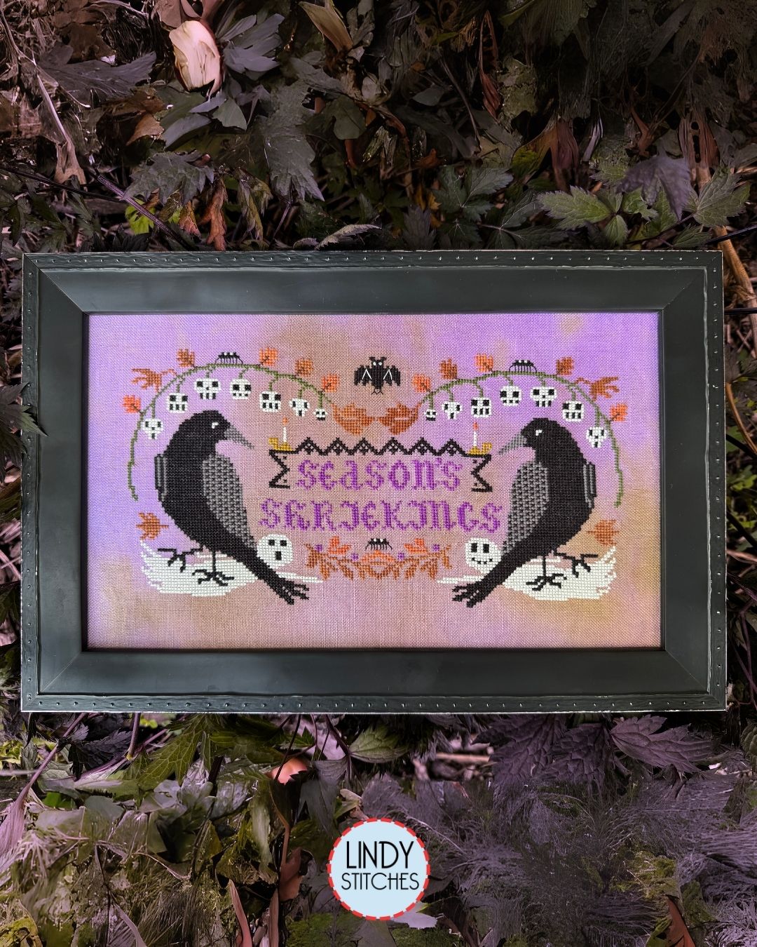 Season's Shriekings Cross Stitch Pattern by Lindy Stitches