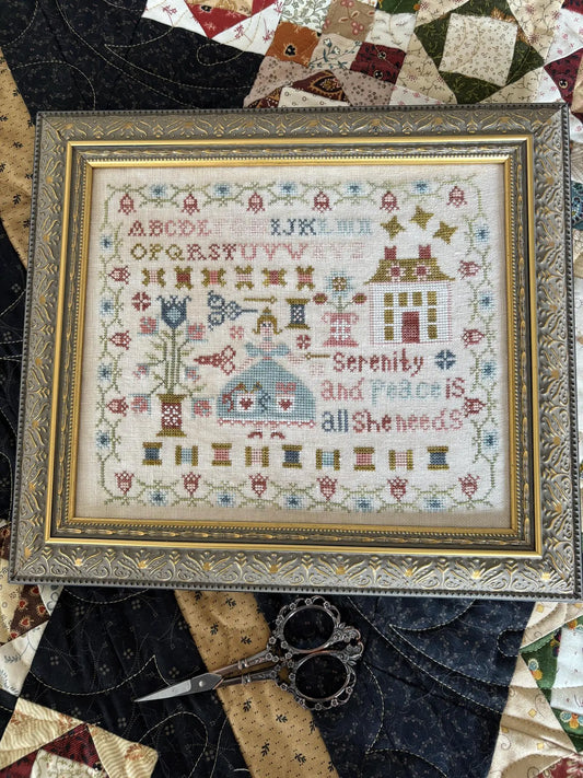 PREORDER Pansy Patch SERENITY Cross Stitch Pattern