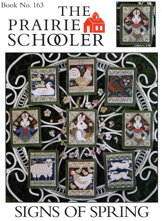 Signs of Spring The Prairie Schooler Cross Stitch Pattern #163 Physical Copy