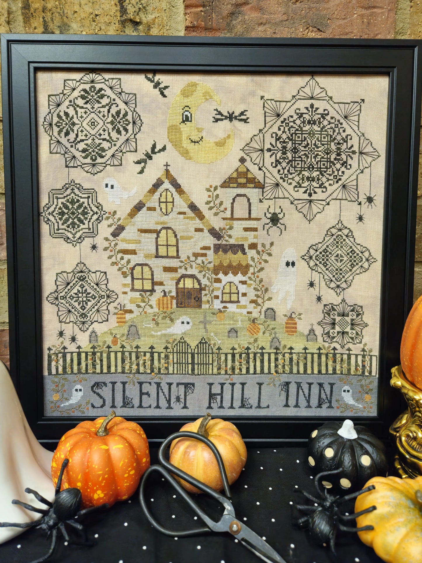 PREORDER Quaint Rose Needlearts SILENT HILL INN Cross Stitch Pattern