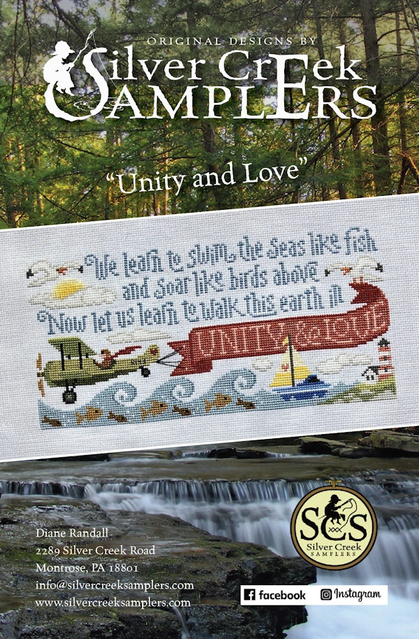 PREORDER Silver Creek Samplers UNITY AND LOVE Cross Stitch Pattern Nashville Market