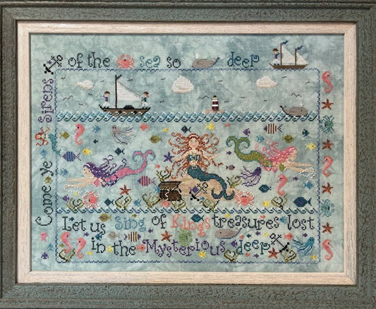 PREORDER Sirens of the Sea Cross Stitch Pattern by Praiseworthy Stitches Nashville Market