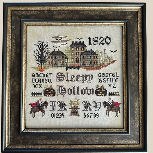 PREORDER Finally A Farmgirl SLEEPY HOLLOW SAMPLER Cross Stitch Pattern