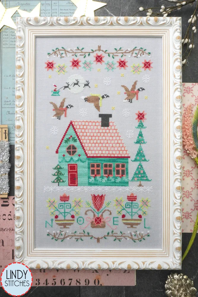 Snowflakes and Stars Cross Stitch Pattern by Lindy Stitches