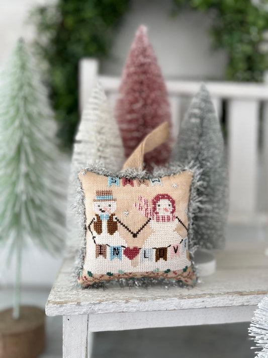 Snow in Love Cross Stitch Pattern by Annie Beez Folk Art